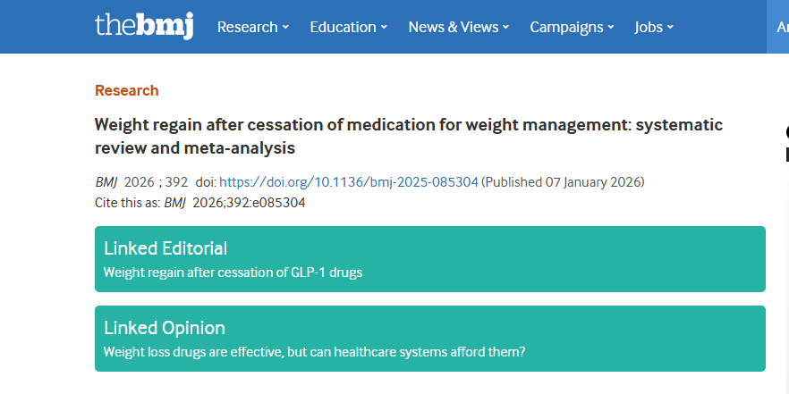 最新研究:停用减肥药不到两年 患者体重与代谢指标就会被“打回原形” 最新研究:停用减肥药不到两年 患者体重与代谢指标就会被“打回原形”